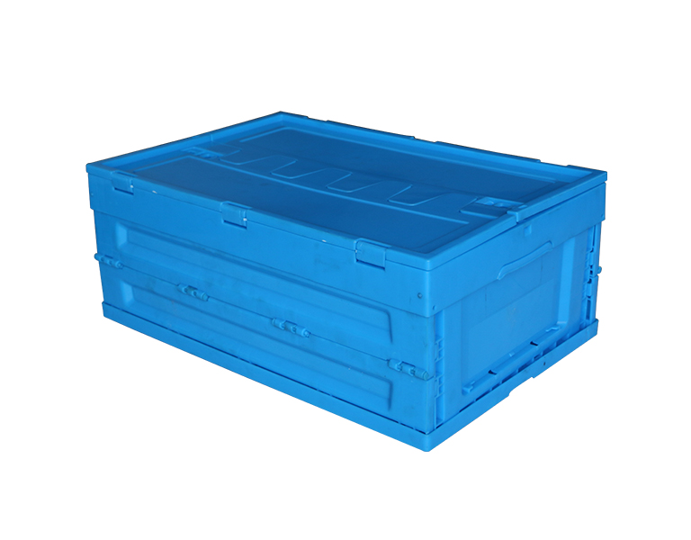600-240 Food grade vegetable and fruit storage pp plastic folding nestable logistics box with lid