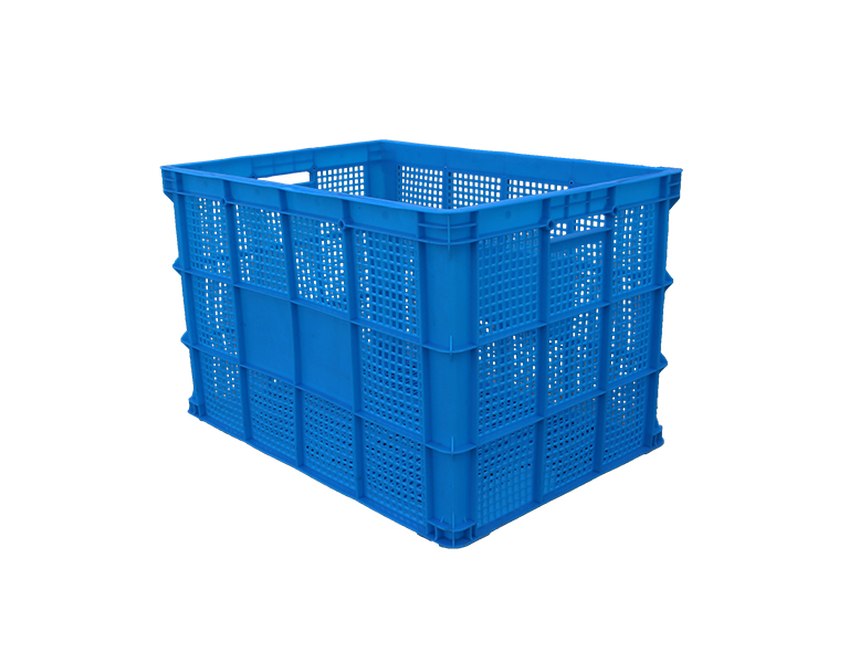 755 Plastic food processing turnover basket with big mesh