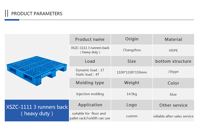 1100*1100mm heavy duty HDPE plastic export pallet, plastic shipping pallet