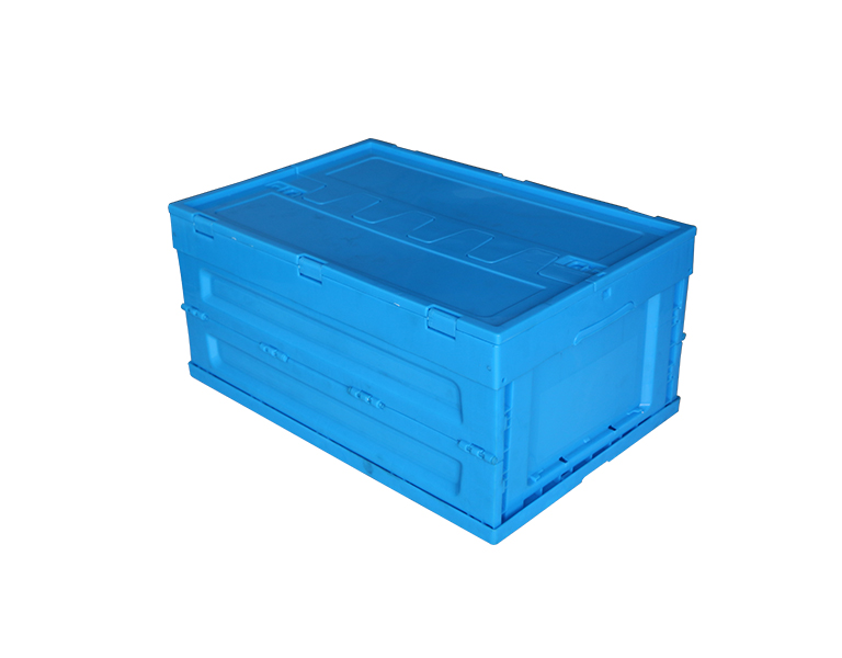 600-280 OEM big transport pp plastic folding nestable logistics box with lid