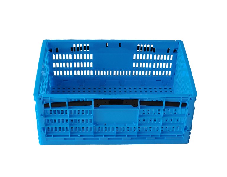 600-250 Folding Plastic Stackable Utility Crates,Foldable Storage Basket