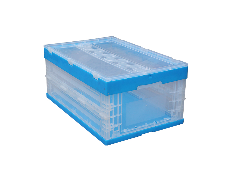 Save 75% space transparent collapsible foldable plastic storage box